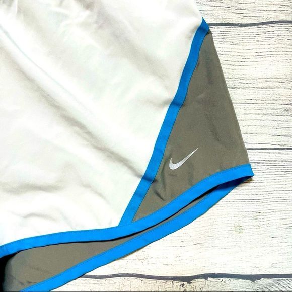 Nike Dri-Fit Running Shorts Blue White and Gray | M - Picture 2 of 8